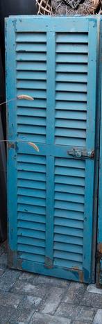 Grote brocante Louvre Luik Deur Luiken Blauw Kamerscherm, Huis en Inrichting, Woonaccessoires | Kamerschermen, Ophalen, Gebruikt