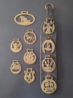 lot vintage antieke kleppermannetjes medaillon horse brasses, Dieren en Toebehoren, Paarden en Pony's | Overige Paardenspullen