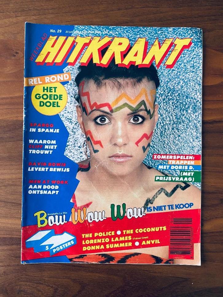 Hitkrant (23 Juli 1983 - Week 29) ‘Bow Wow Wow’ Cover, Boeken, Tijdschriften en Kranten, Gelezen, Muziek, Film of Tv, Ophalen of Verzenden