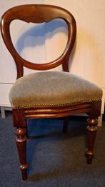 Twee Biedermeier stoelen, groen velours, Ophalen