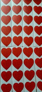 Nr. 149 :  Rode hartjes stickers met wat zwart erin, 80 st., Ophalen of Verzenden, Nieuw, Meerdere stickers
