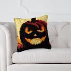 Smyrna, latch hook kussen, diy kit, Pompoen, halloween, Hobby en Vrije tijd, A, Nieuw, Ophalen of Verzenden, D