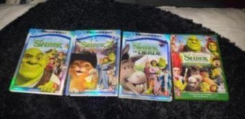 Te koop dvds Shrek deelm1 , 2 , 3 , 4  beschikbaar voor biedingen