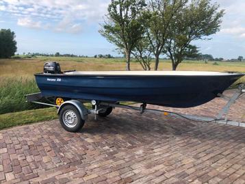 Boot Verano 410 met Mercury 4takt kortstaart 5pk & Trailer beschikbaar voor biedingen