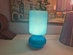 IKEA Lykta vintage tafellamp - Blauw Glas, Gebruikt, Ophalen of Verzenden, Glas, Minder dan 100 cm