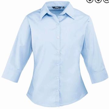 Premier Poplin 3/4 Mouw Blouse  – Maat 18 (2XL) beschikbaar voor biedingen