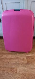 Middelgrote mooie roze hardcase trolley koffer. ., Ophalen of Verzenden, Zo goed als nieuw, Hard kunststof, Wieltjes