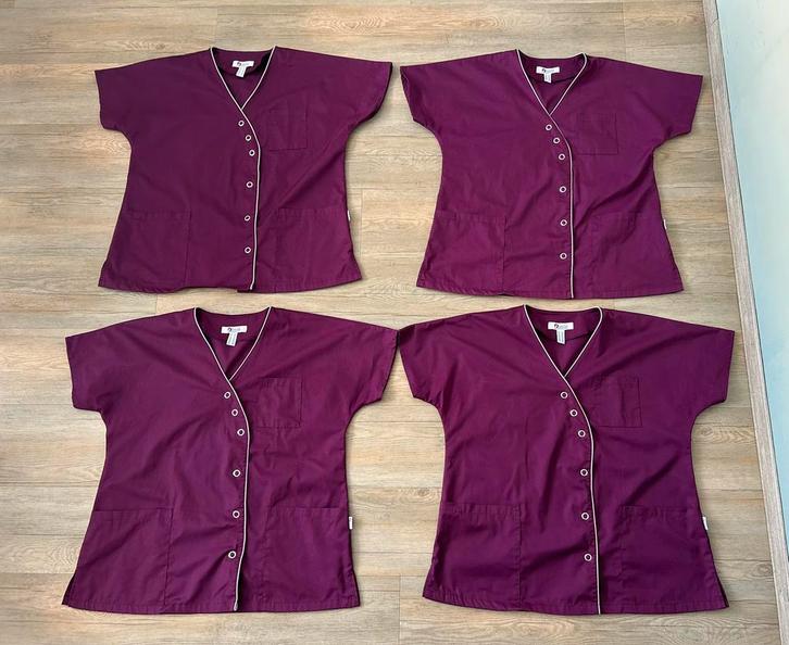 4x Clinic Dress jasjes maat 50, Kleding | Dames, Blouses en Tunieken, Zo goed als nieuw, Maat 46/48 (XL) of groter, Paars, Ophalen of Verzenden