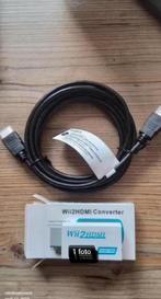 Nieuwe Nintendo Wii - Wii2hdmi converter met HDMI kabel (3m), Spelcomputers en Games, Ophalen of Verzenden, Nieuw