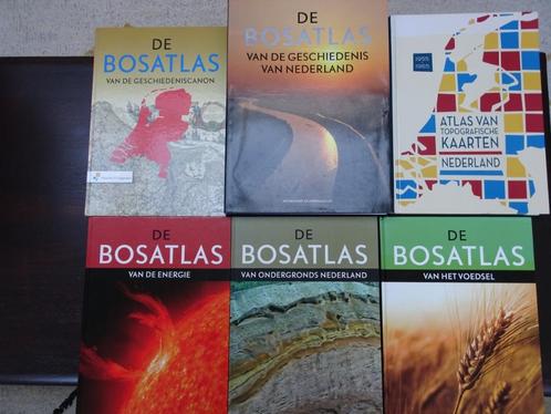 diverse Atlassen o.a. De Bosatlas van de geschiedenis van NL, Boeken, Atlassen en Landkaarten, Zo goed als nieuw, Bosatlas, Nederland