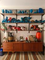 Vintage wandplanken, 220 cm stelling planken voor boven kast, Ophalen of Verzenden, Gebruikt, 25 tot 50 cm, 200 cm of meer