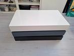 Draaibare salontafel hoogglans zwart/grijs/wit, Huis en Inrichting, Tafels | Salontafels, Ophalen, Gebruikt, 50 tot 100 cm, Kunststof