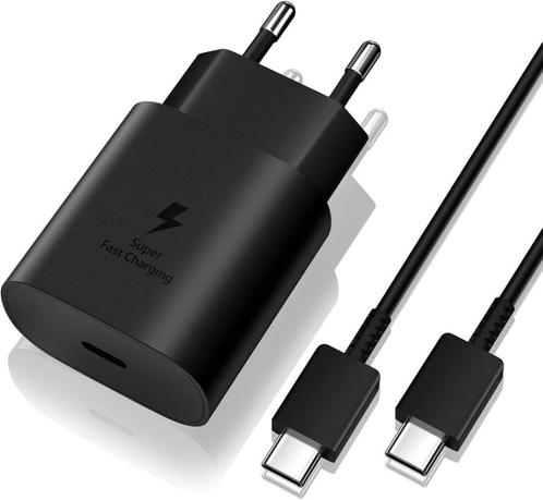NIEUW! Originele Samsung 25 Watt snel lader - USB-C - Zwart, Telecommunicatie, Mobiele telefoons | Telefoon-opladers, Nieuw, Samsung