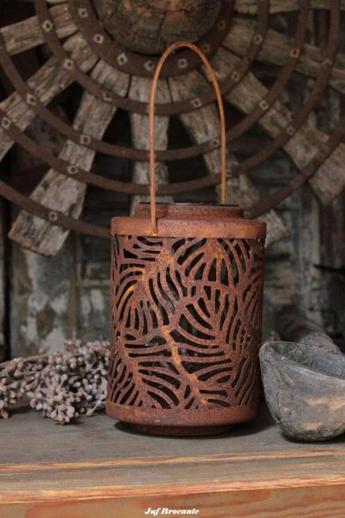 Solar lamp roest opengewerkt, solarlantaarn, Huis en Inrichting, Woonaccessoires | Overige, Nieuw, Ophalen of Verzenden