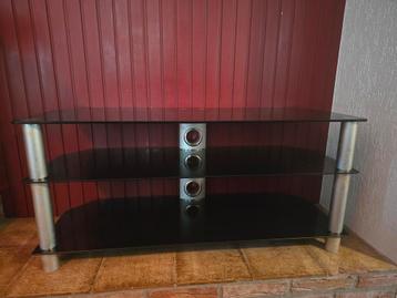 Glazen TV Meubel met 3 Planken beschikbaar voor biedingen