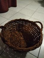 Oude rieten mand - Ø42cm, hoogte 18cm, Huis en Inrichting, Woonaccessoires | Schalen en Manden, Ophalen