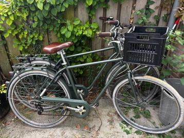 2x Stadsfietsen heren Elops 520 kaki beschikbaar voor biedingen