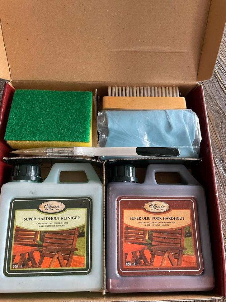 Onderhoudsset Houten Tuinmeubelen, Tuin en Terras, Tuinmeubel-accessoires, Zo goed als nieuw, Ophalen of Verzenden