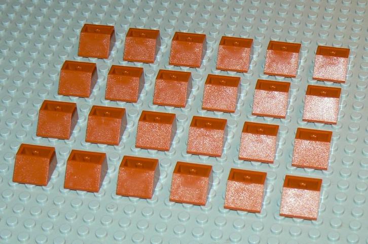 L236 Omgekeerde dakpannen 2x2 donker oranje 24 st., Kinderen en Baby's, Speelgoed | Duplo en Lego, Nieuw, Lego, Losse stenen, Ophalen of Verzenden