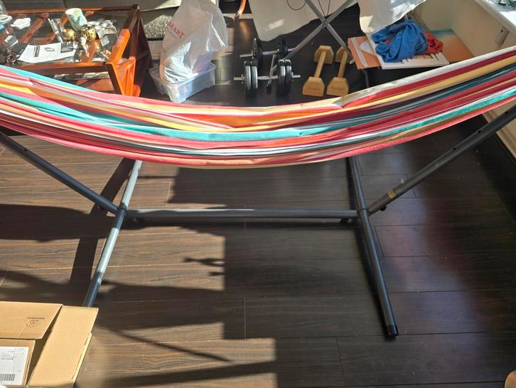 Kleurrijke Hangmat - Zo Goed Als Nieuw!, Tuin en Terras, Hangmatten, Ophalen of Verzenden