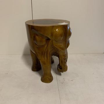 Olifant bijzettafel / stoel - massief hout – bij TTM Wonen