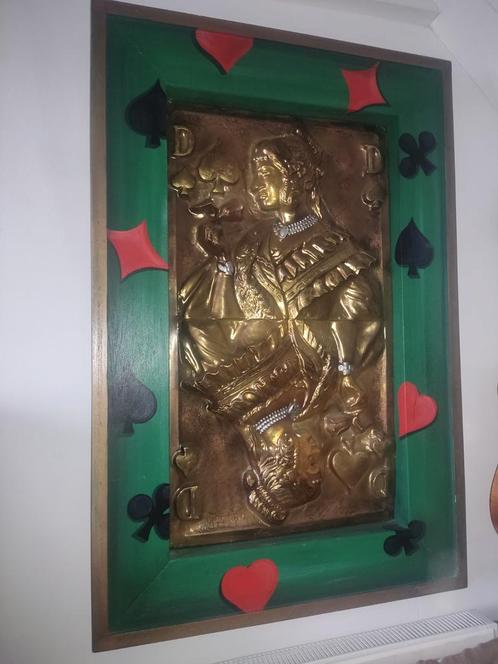 Grote kunstwerken van speelkaarten 4 stuks voor bv mancave, Verzamelen, Speelkaarten, Jokers en Kwartetten, Gebruikt, Speelkaart(en)