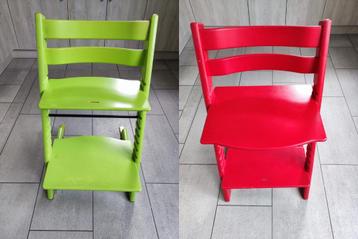 2 Stokke Tripp Trapp kinderstoelen beschikbaar voor biedingen
