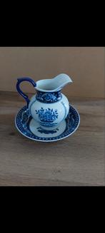 Brocante lampetkan met waskom porselein, Antiek en Kunst, Antiek | Servies los, Ophalen of Verzenden