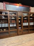 houten antieke vitrinekast met glazen schuifdeuren, Antiek en Kunst, Ophalen