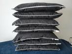 18 stuks antraciet/zwarte kussens merk Madison, Ophalen, Overige kleuren, Vierkant