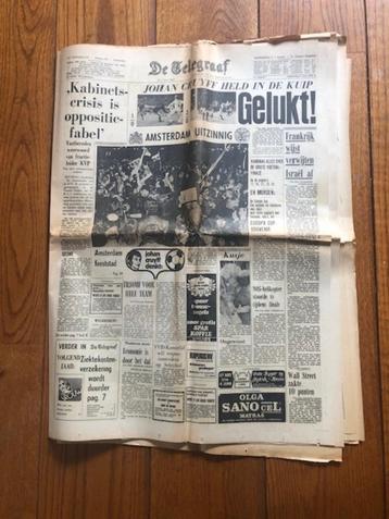 Ajax - Inter: Telegraaf 1 juni 1972 met Johan Cruijff beschikbaar voor biedingen