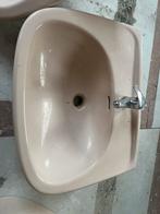 Vintage Beige Badkamerset - Jaren 70, Ophalen, Gebruikt, Wasbak of Wastafel