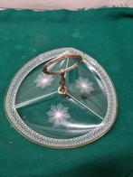 Serveerplateau vintage met verzilverde greep, Ophalen of Verzenden