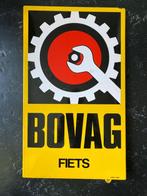 Langcat BOVAG Fiets emaille reclamebord, Verzamelen, Reclamebord, Gebruikt, Ophalen