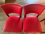 Eetkamerstoelen rood, Huis en Inrichting, Stoelen, Ophalen, Gebruikt, Hout, Vier
