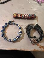 Lotje armbanden Keltische Turkse boze oog bedelarmband boho, Sieraden, Tassen en Uiterlijk, Ophalen of Verzenden, Gebruikt, Zilver