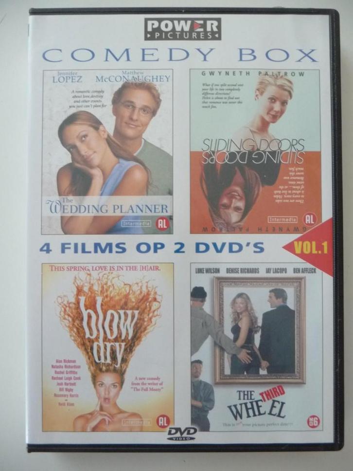 03C: Comedy box volume 1, met 4 films (2 dvd's, nieuw), Cd's en Dvd's, Dvd's | Komedie, Zo goed als nieuw, Romantische komedie