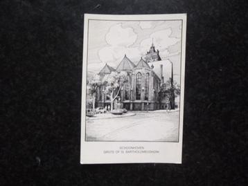 SCHOONHOVEN  St. Bartholomeuskerk Pentekening Gerrit Neven beschikbaar voor biedingen