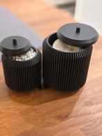 Stijlvolle kunststof opbergpotten met deksel, Kunststof, Ophalen of Verzenden, Zo goed als nieuw, Minder dan 10 liter