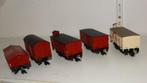 5 Fleischnmann goederen wagons adv 11, Gebruikt, Gelijkstroom, Fleischmann, Wagon