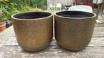 2 mooie Capi bloempotten - circa 21 cm, Ophalen, Rond, Zo goed als nieuw, Minder dan 25 cm