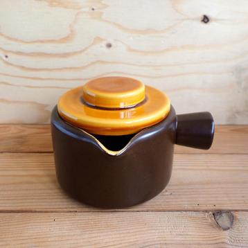 Huizen Holland Driehoek sauskan sauciere met deksel bruin wh beschikbaar voor biedingen