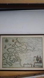 Kader met landkaart zuid west Nederland, Nederland, Landkaart, Ophalen