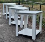 4 mooie stevige tafels, Ophalen, Gebruikt, 50 tot 100 cm, Vierkant