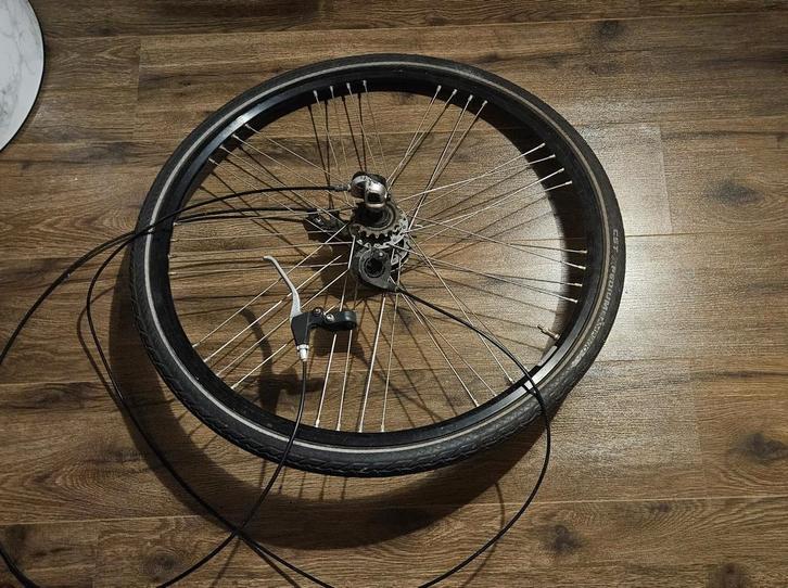 Fietswiel achterwiel 28 inch nexus 3 compleet met hendels, Fietsen en Brommers, Fietsonderdelen, Gebruikt, Algemeen, Wiel, Ophalen of Verzenden