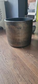 Keramiek Bloempot Goud/Brons - 33cm, Tuin en Terras, Bloempotten, 25 tot 40 cm, Gebruikt, Rond, Binnen
