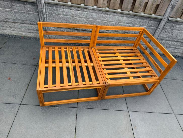 Houten Lounge Set - Tuinmeubelen, Tuin en Terras, Tuinbanken, Gebruikt, Hout, Ophalen
