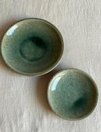 2 groene brynxz schaaltjes / keramiek / vintage, Ophalen