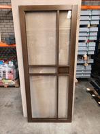 Nieuwe bronskleurige binnendeur met glas 83x201,5 opd links., Ophalen, 80 tot 100 cm, Binnendeur, Nieuw