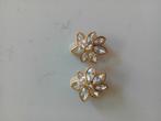 Swarovski clip oorbellen, Sieraden, Tassen en Uiterlijk, Broches, Ophalen of Verzenden, Zo goed als nieuw, Goud, Overige materialen